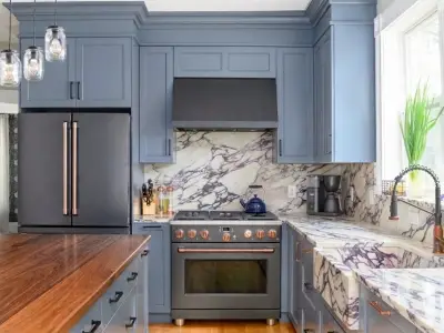 Calacatta Viola Marble Farmhouse Sink | Apron-Front Luxury Kitchen Basin - 3 - MarbleCenter